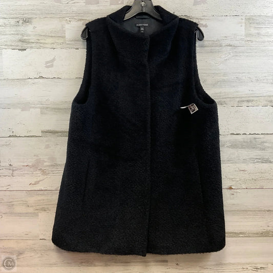 Vest Faux Fur & Sherpa By Eileen Fisher In Black, Size: L