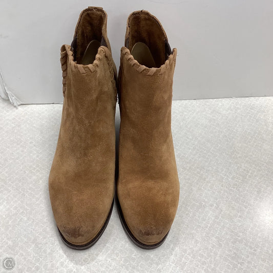 Boots Ankle Heels By Ariat In Brown, Size: 9.5