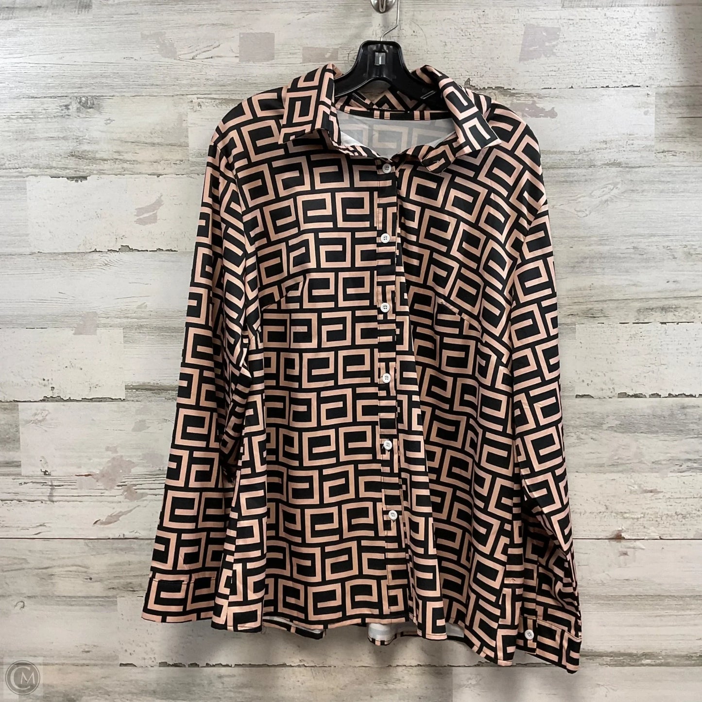 Top Long Sleeve By CHIC ME In Brown, Size: 2x