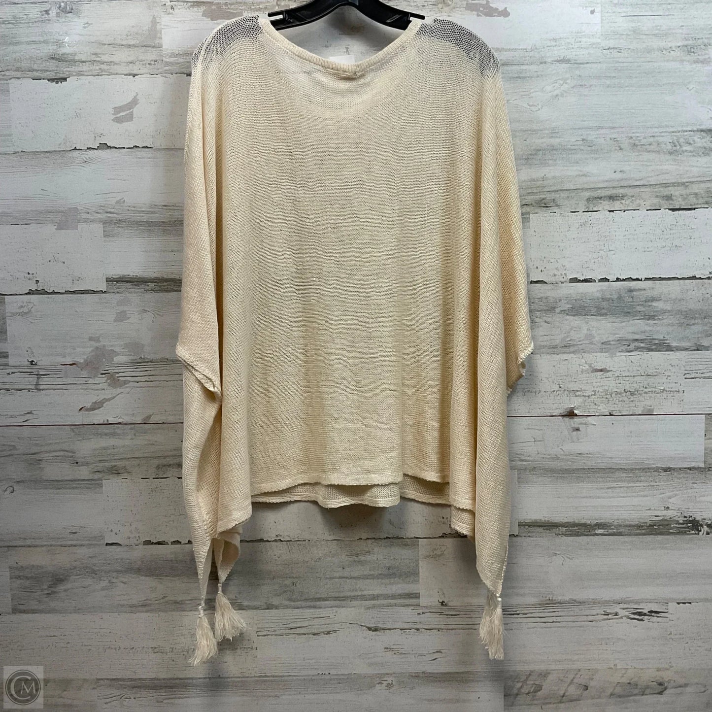 Sweater Short Sleeve By Johnny Was In Cream, Size: Xs