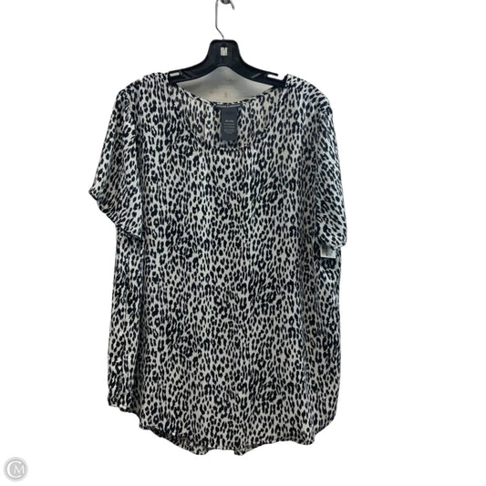 Top Short Sleeve By Chelsea And Theodore In Black & White, Size: Xxl