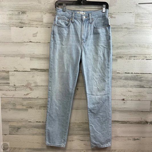 Jeans Straight By Madewell In Blue Denim, Size: 0