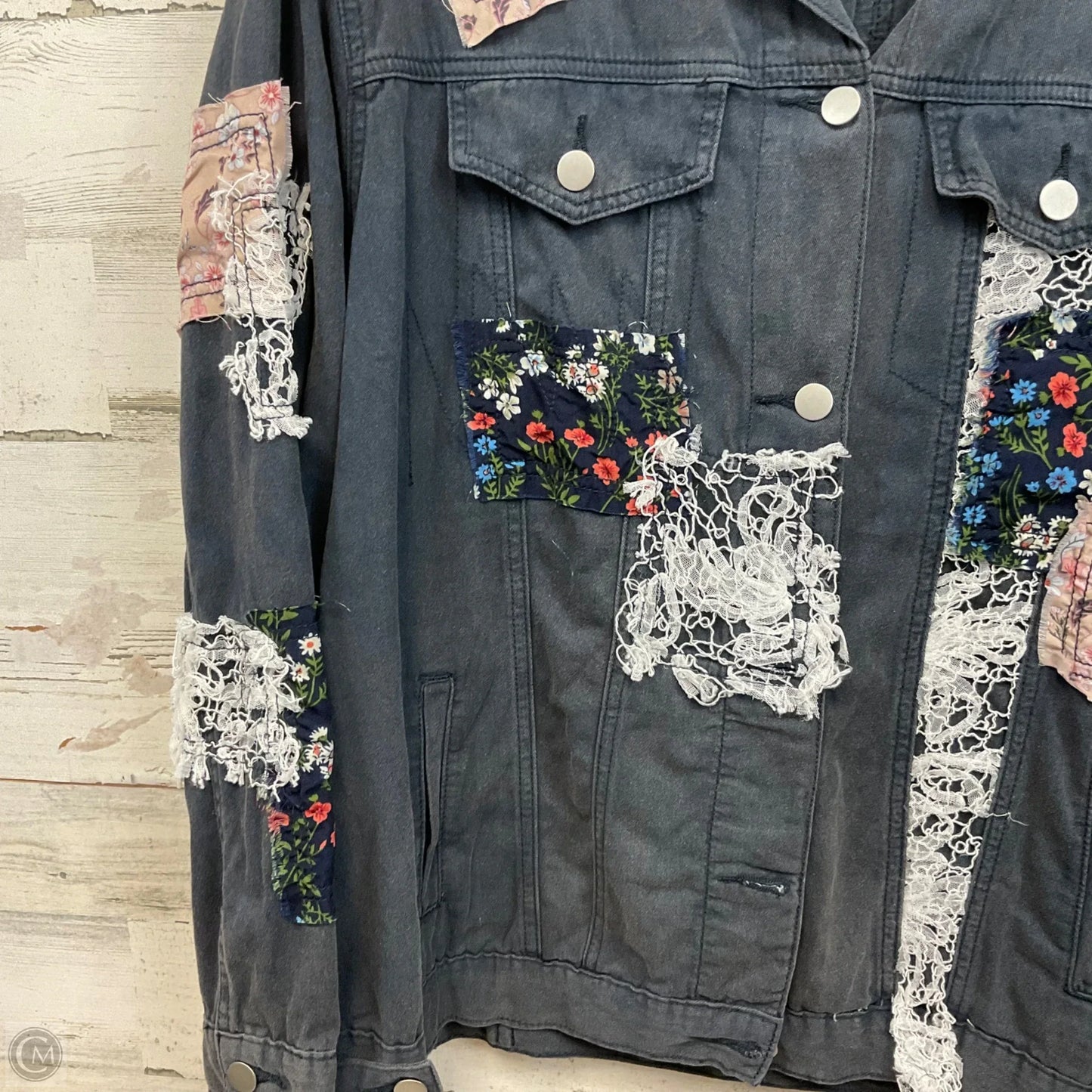 Jacket Other By Pol In Blue & Pink, Size: L