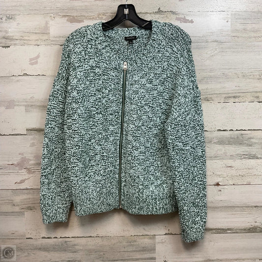 Sweater Cardigan By Talbots In Green, Size: L