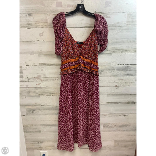 Dress Casual Maxi By En Saison In Red & Yellow, Size: S