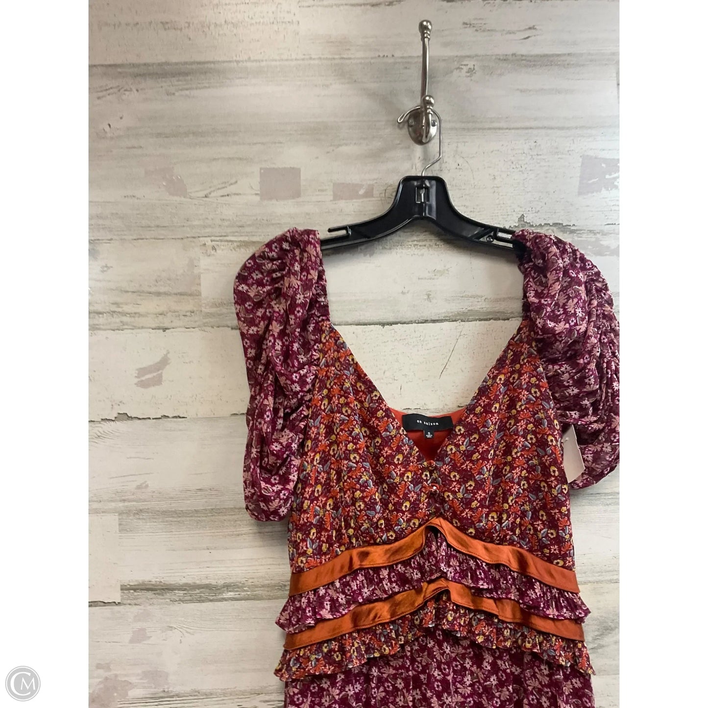 Dress Casual Maxi By En Saison In Red & Yellow, Size: S