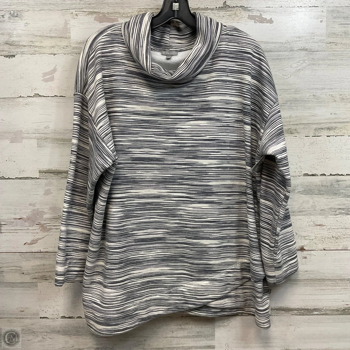 Top Long Sleeve By Talbots In Black & White, Size: 2x