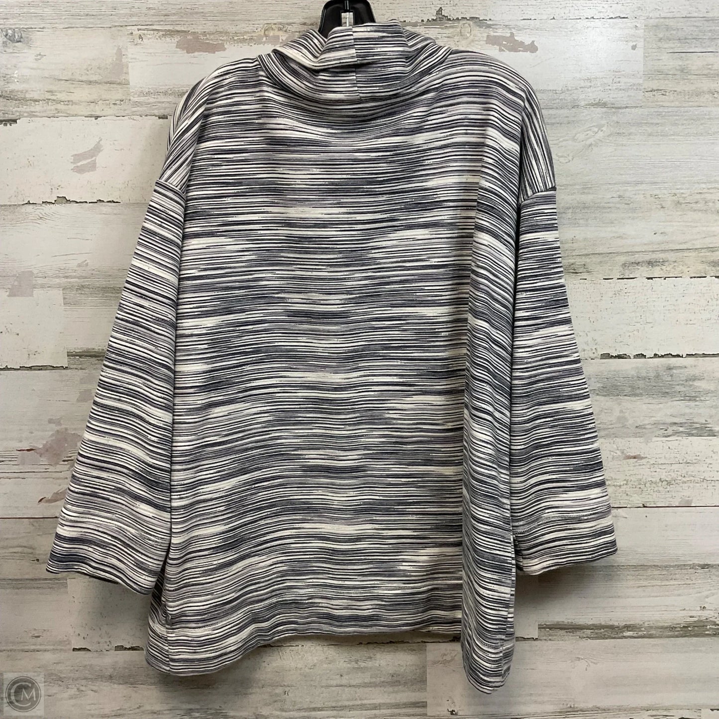 Top Long Sleeve By Talbots In Black & White, Size: 2x