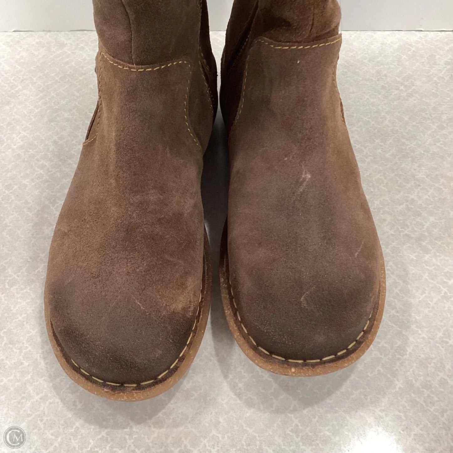 Boots Leather By Born In Brown, Size: 8