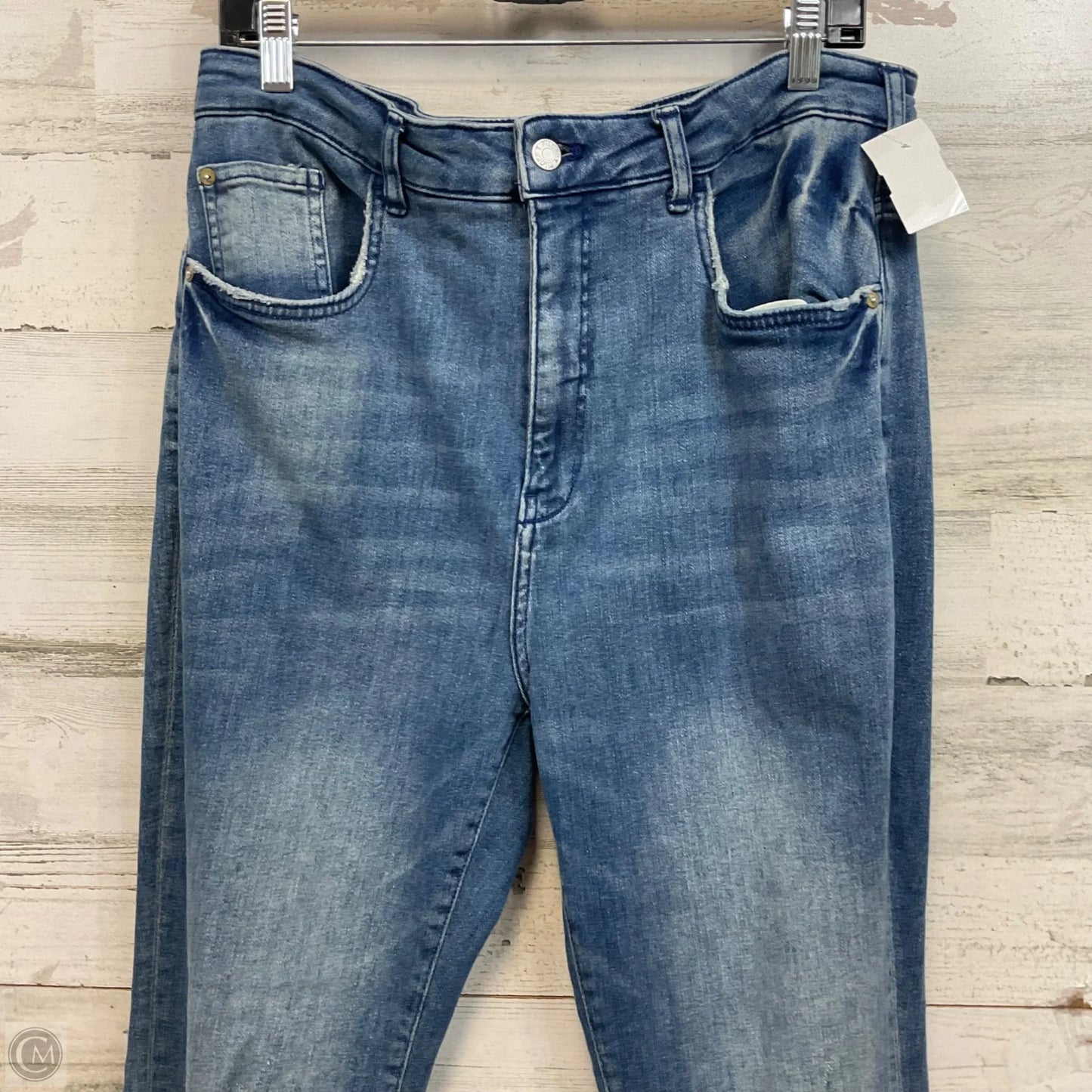 Jeans Flared By Pilcro In Blue Denim, Size: 14