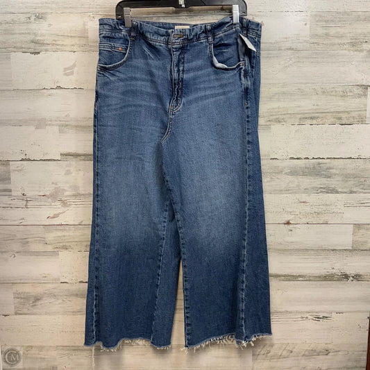 Jeans Wide Leg By Pilcro In Blue Denim, Size: 14