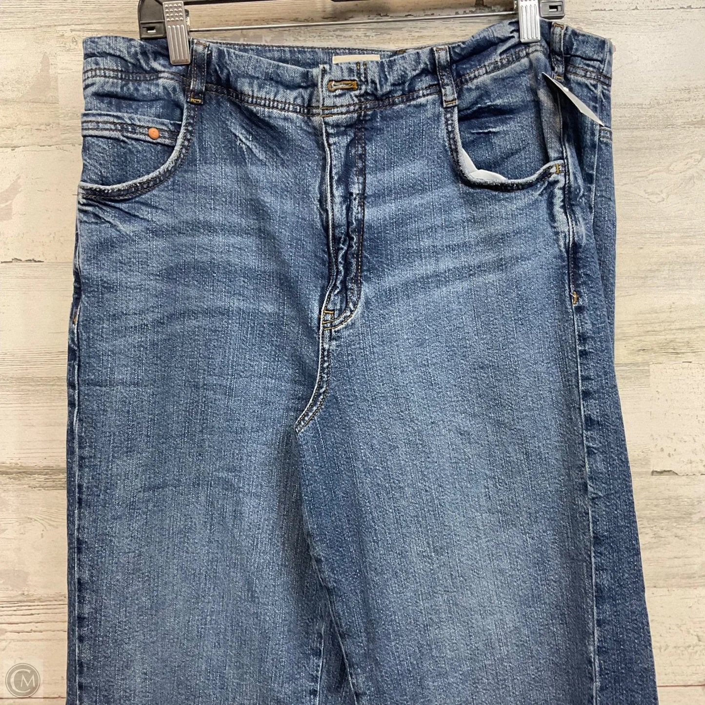 Jeans Wide Leg By Pilcro In Blue Denim, Size: 14