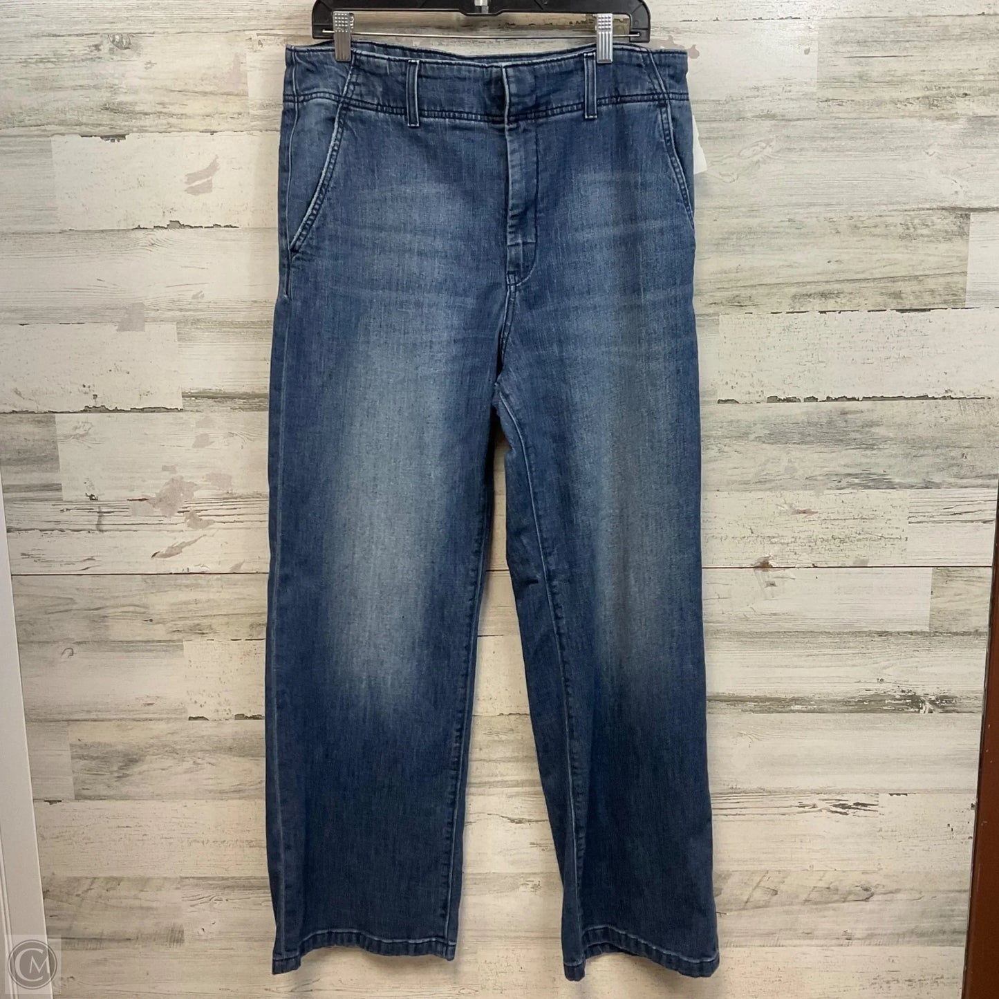 Jeans Wide Leg By Pilcro In Blue Denim, Size: 14