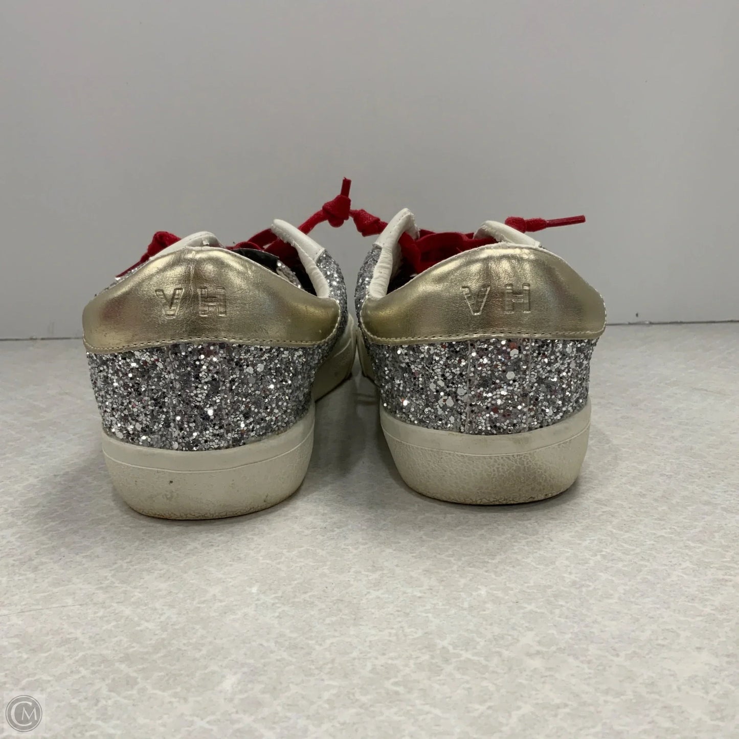 Shoes Flats By Vintage In Silver, Size: 9