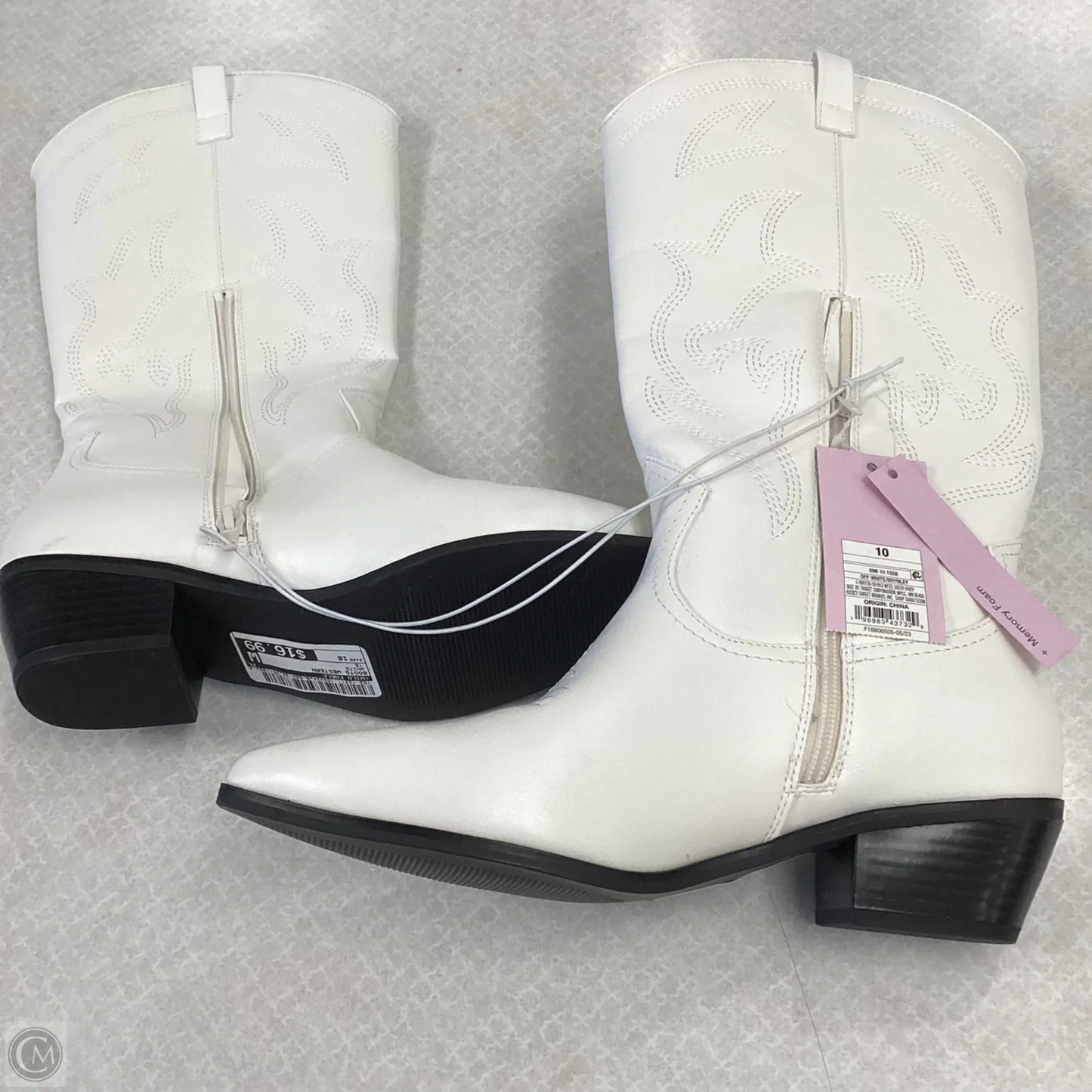 Boots Western By Wild Fable In White, Size: 10