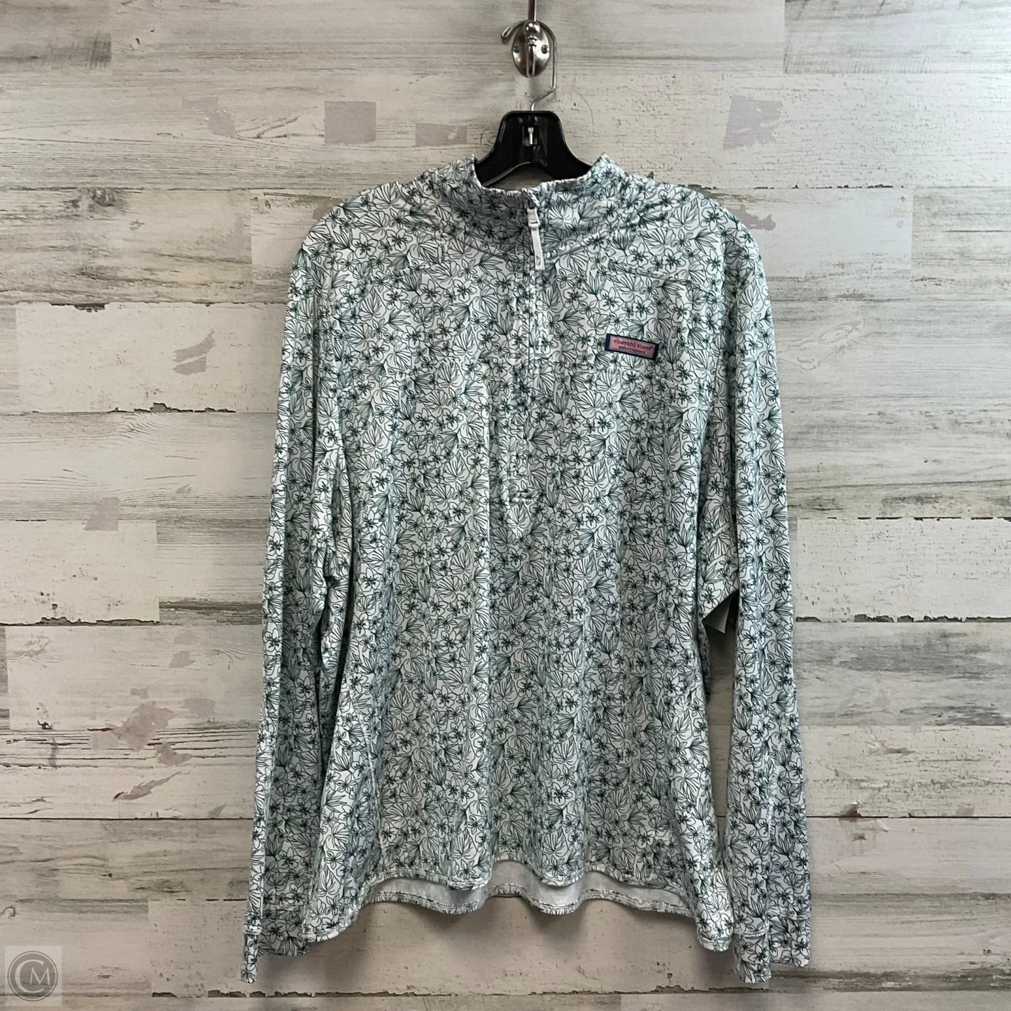 Top Long Sleeve By Vineyard Vines In Green, Size: Xl