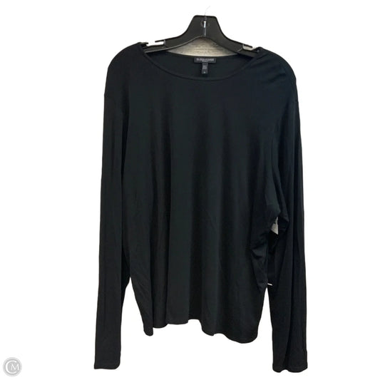 Top Long Sleeve By Eileen Fisher In Black, Size: 2x