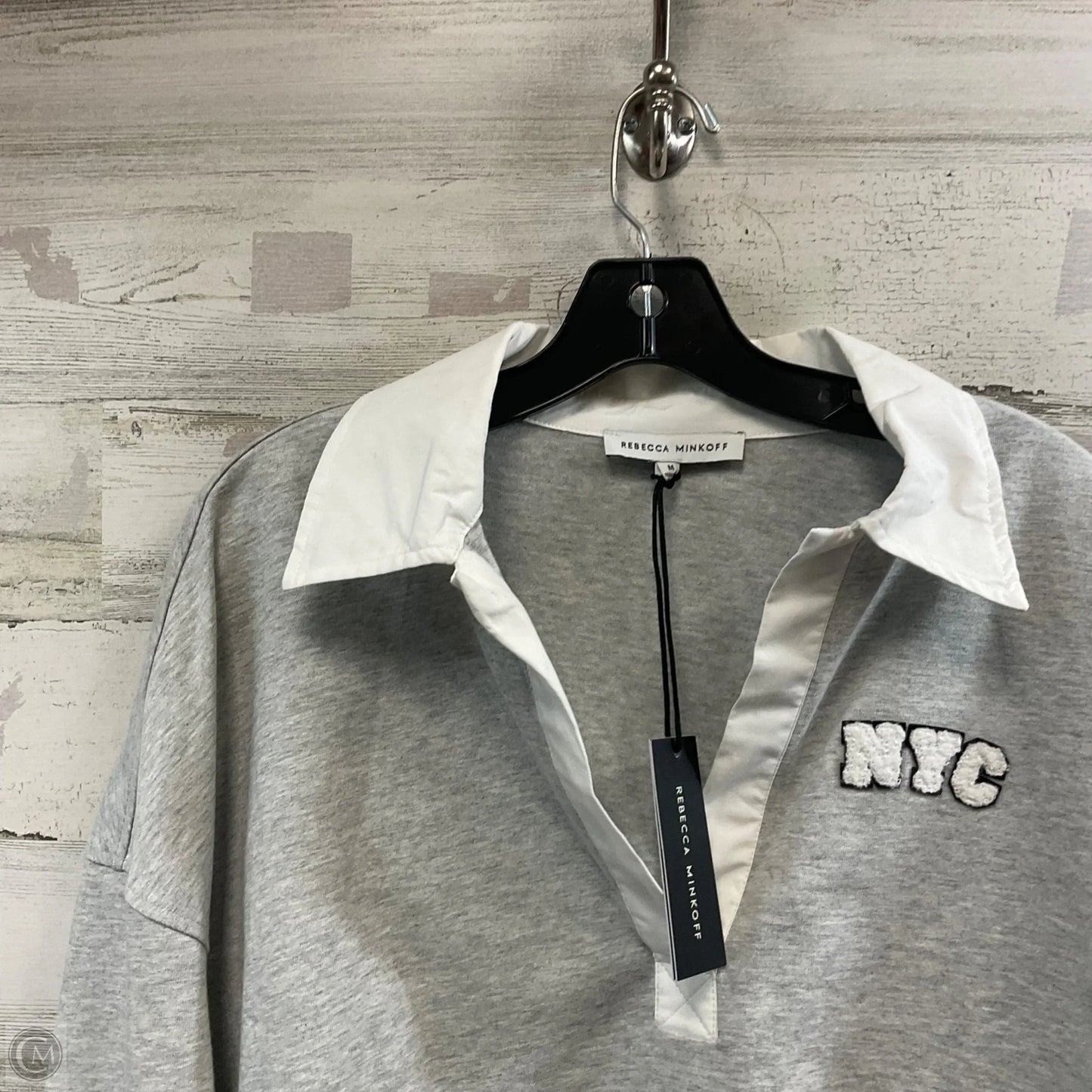 Top Long Sleeve Designer By Rebecca Minkoff In Grey, Size: M