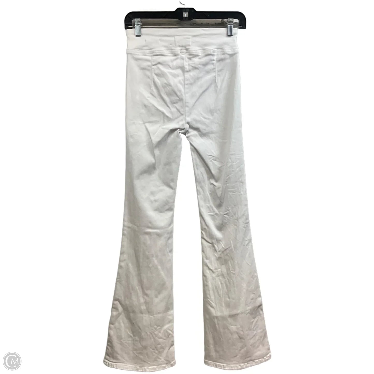 Pants Wide Leg By Frame In White Denim, Size: Xs