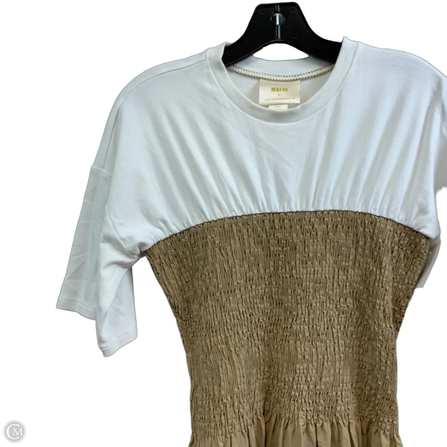 Dress Casual Maxi By Maeve In Tan & White, Size: S