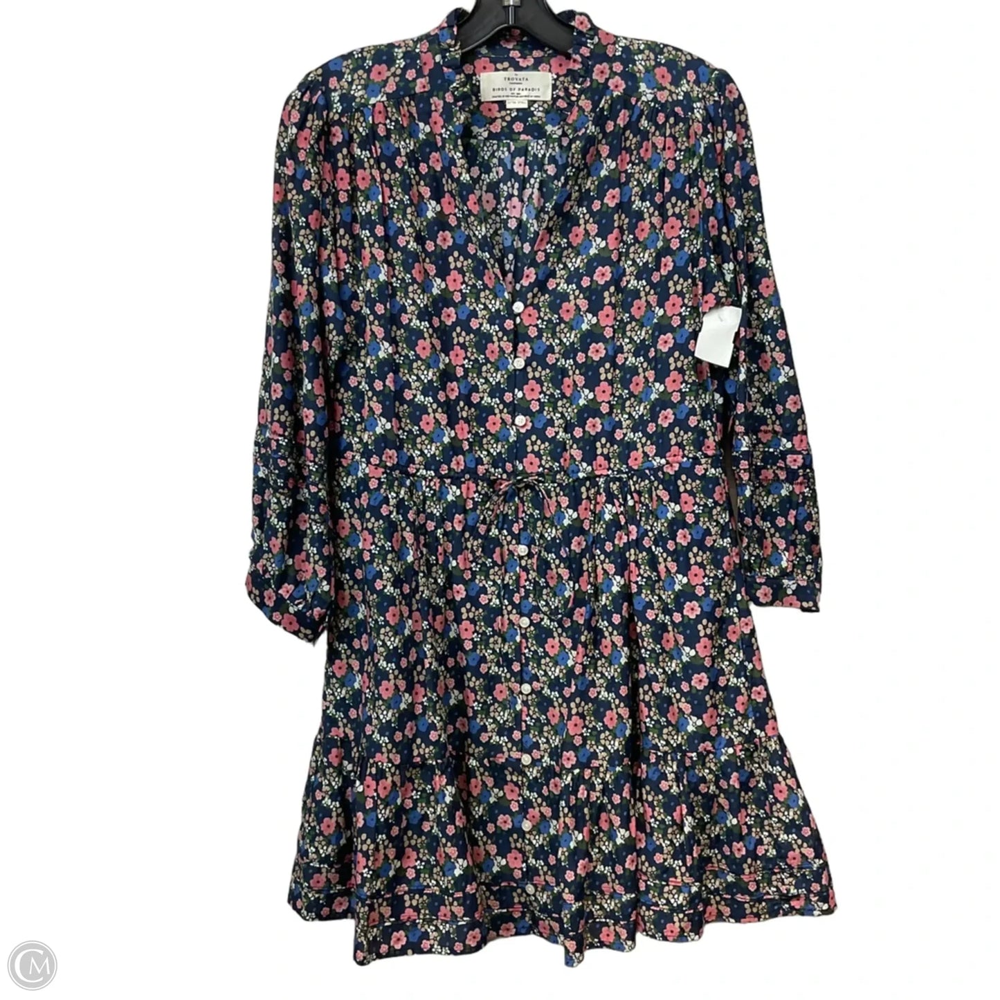 Dress Casual Short By Birds Of Paradis By Trovata In Blue & Pink, Size: Xs