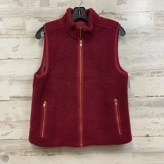 Vest Faux Fur & Sherpa By J. Crew In Red, Size: S