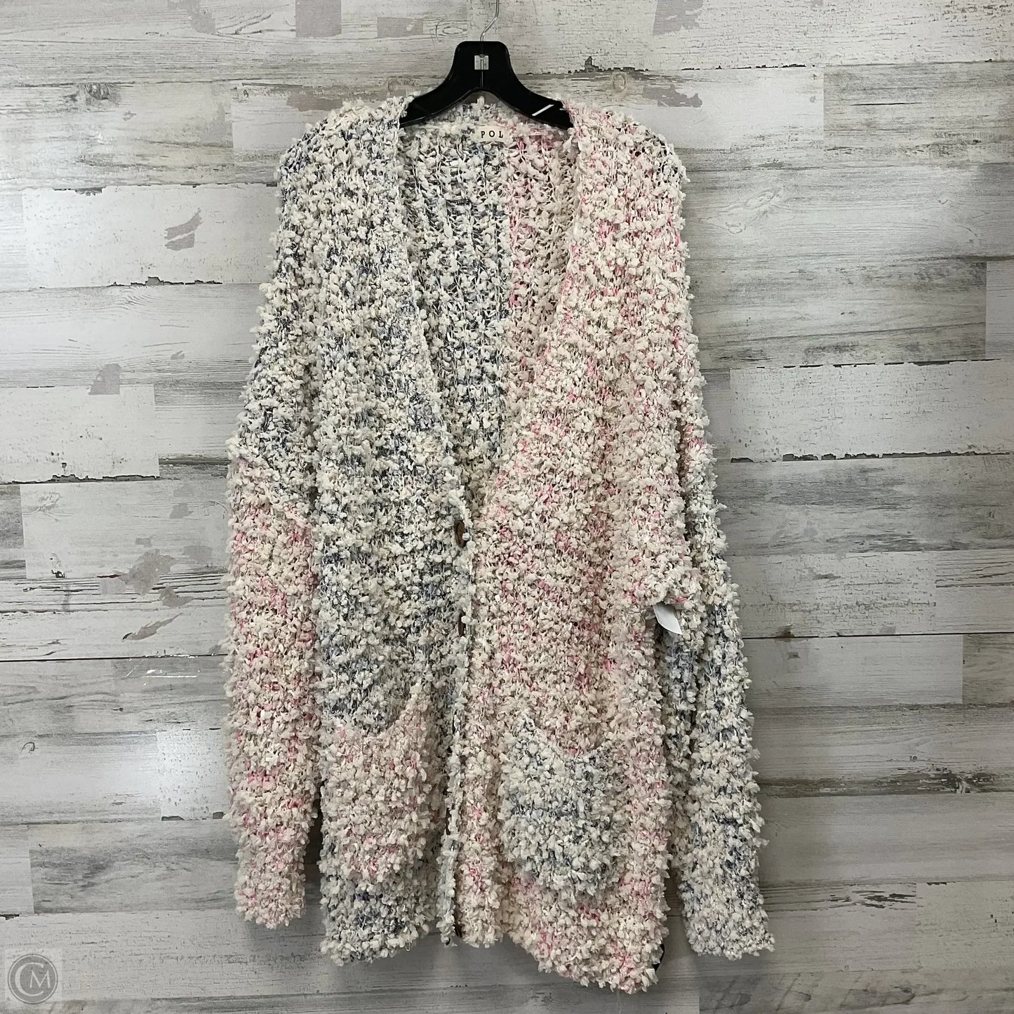 Sweater Cardigan By Pol In Cream, Size: M