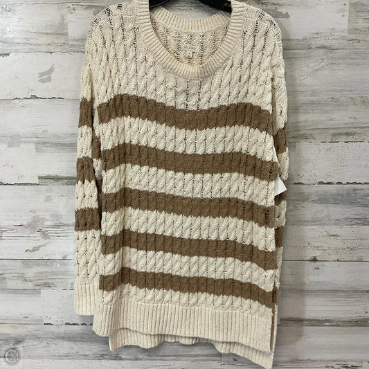 Sweater By Pilcro In Cream & Tan, Size: M