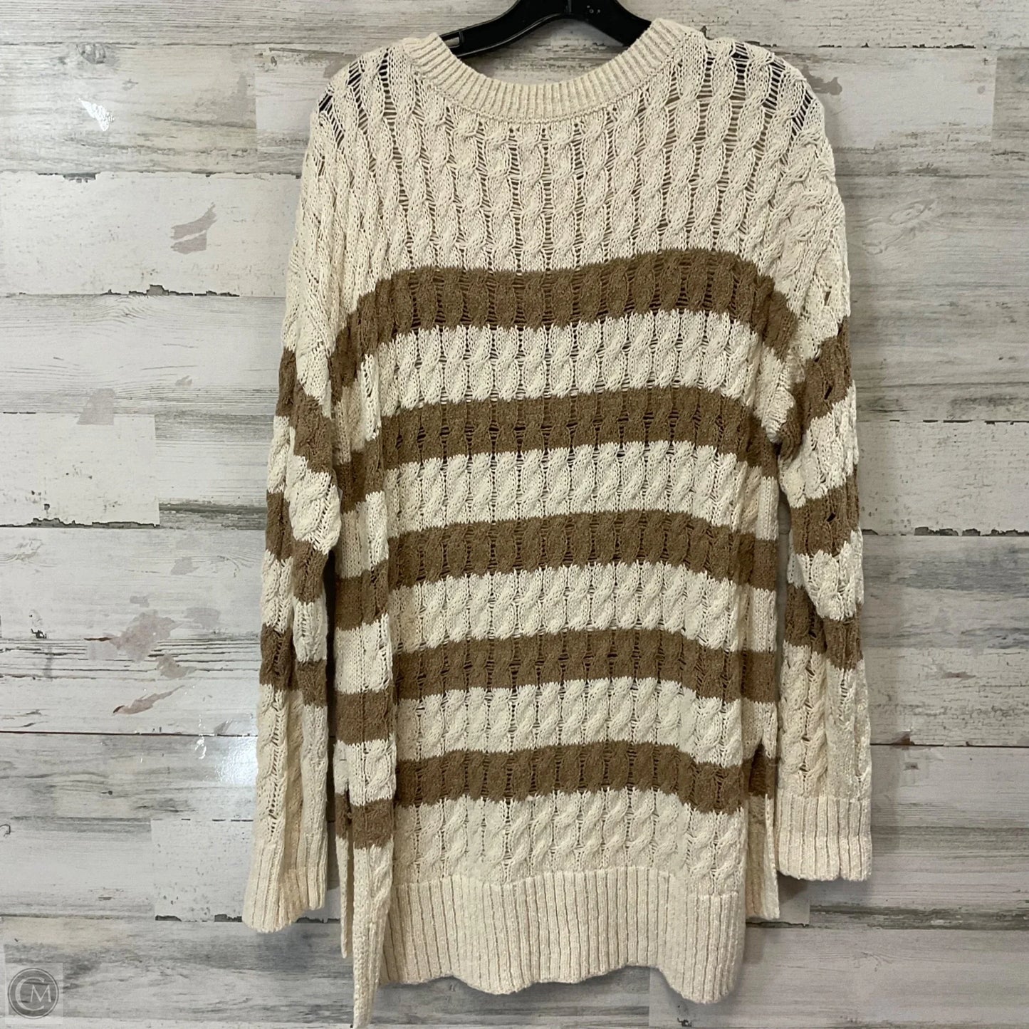 Sweater By Pilcro In Cream & Tan, Size: M