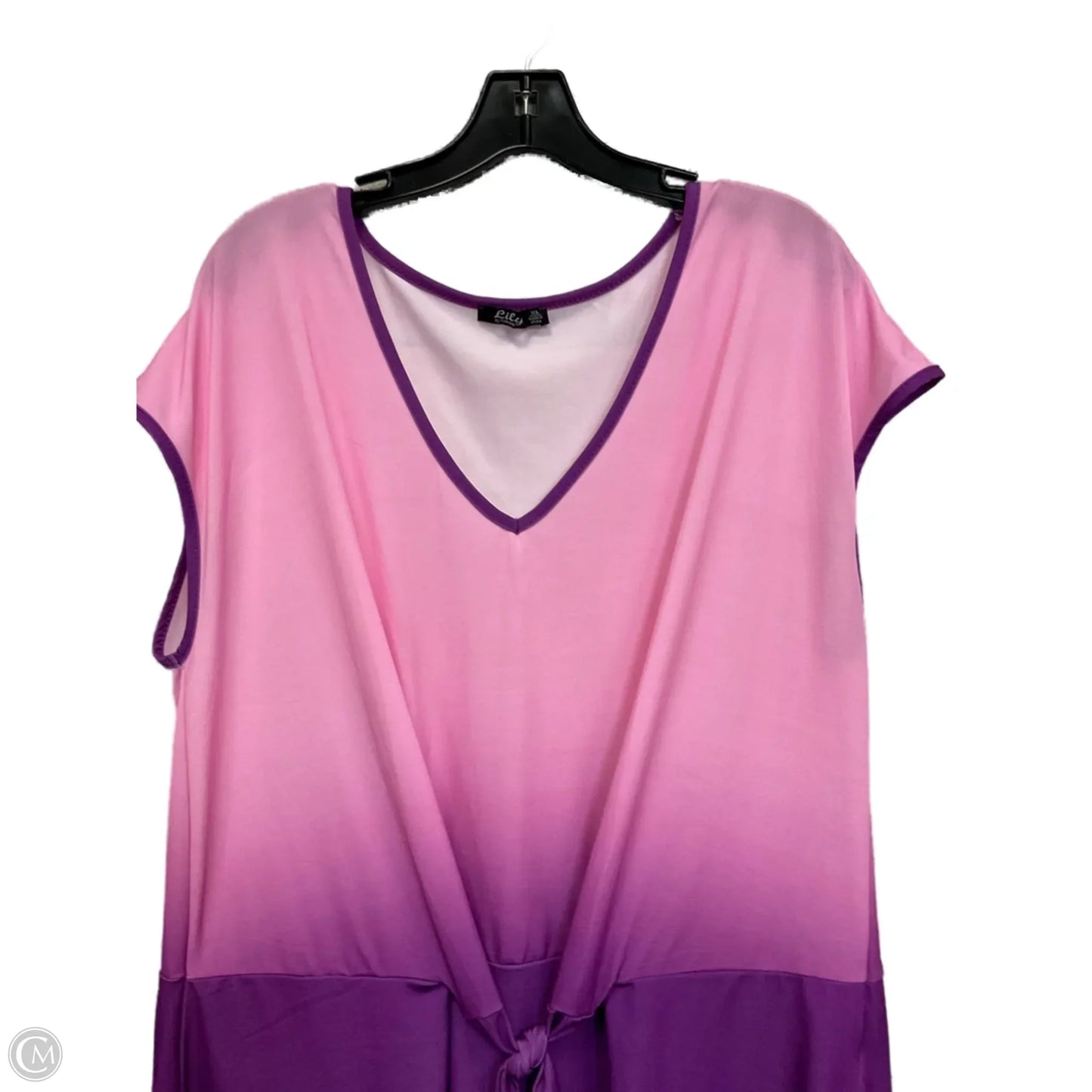 Top Short Sleeve By Lily In Pink, Size: Xl