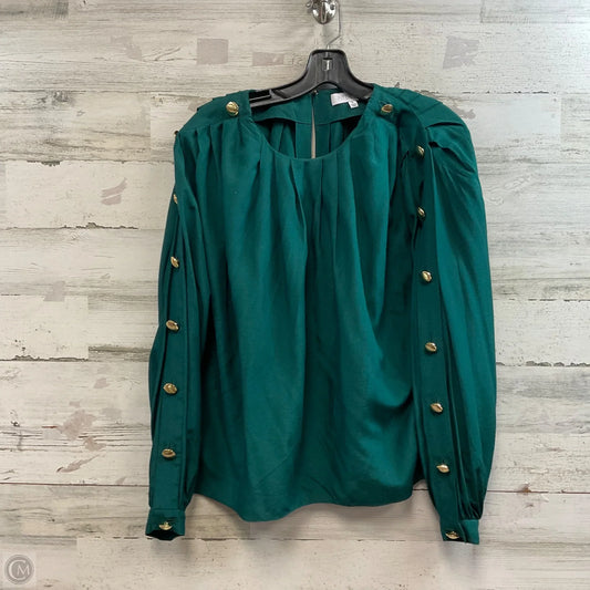 Top Long Sleeve By INTERMIX In Green, Size: S