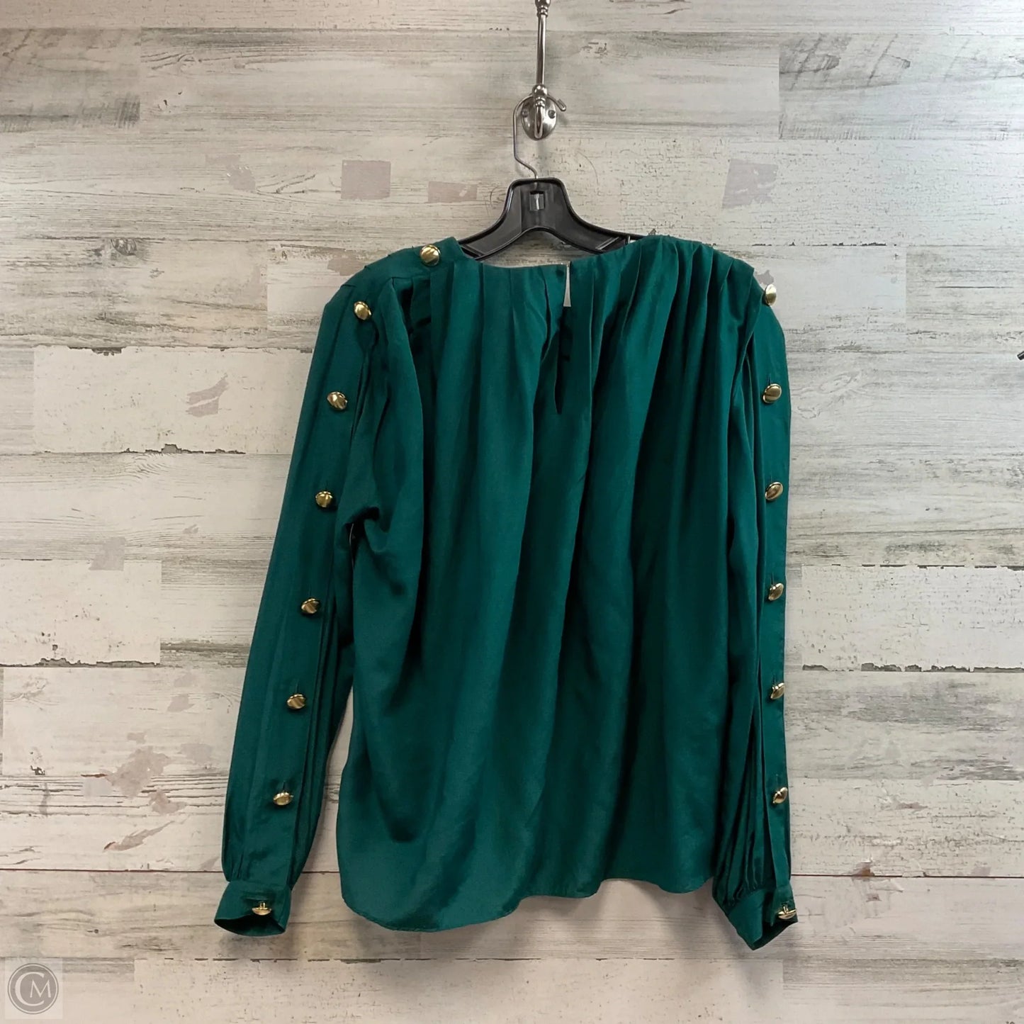 Top Long Sleeve By INTERMIX In Green, Size: S
