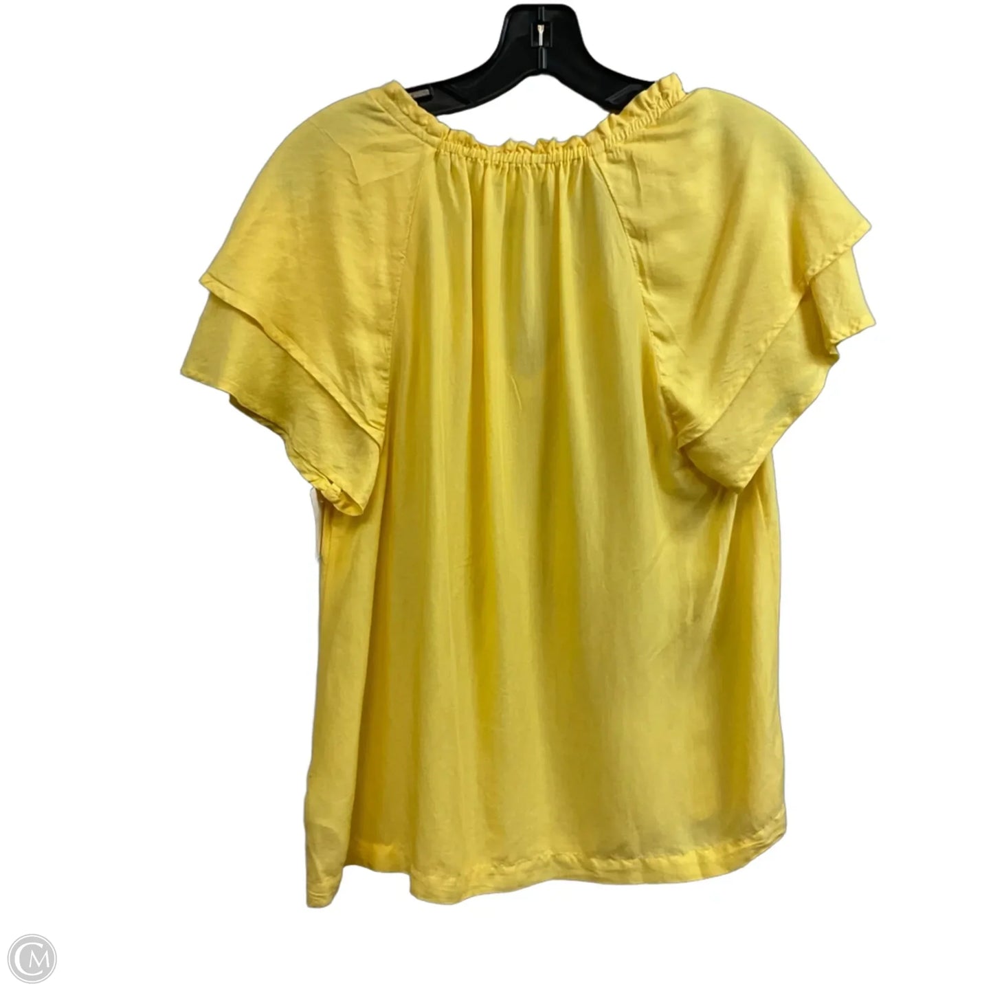 Top Short Sleeve By Cloth & Stone In Yellow, Size: S