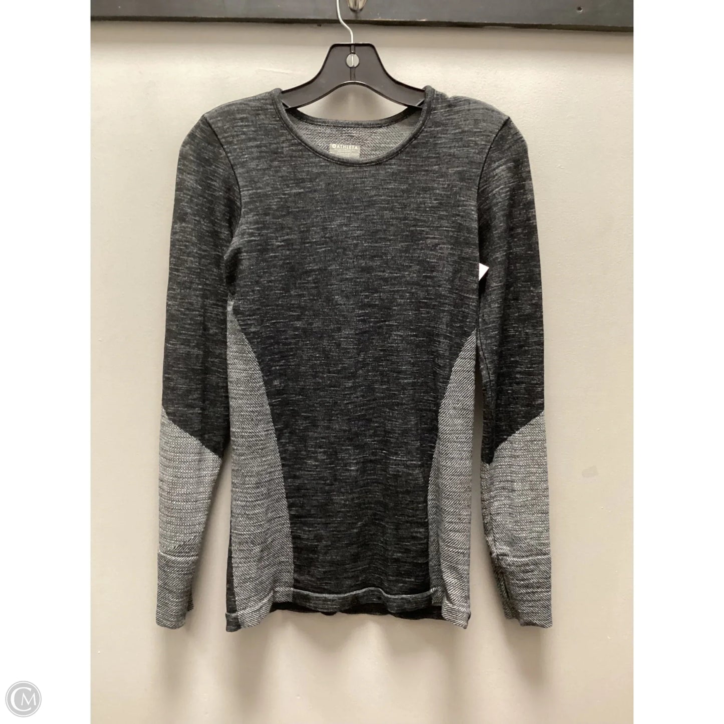 Athletic Top Long Sleeve Crewneck By Athleta In Black, Size: S
