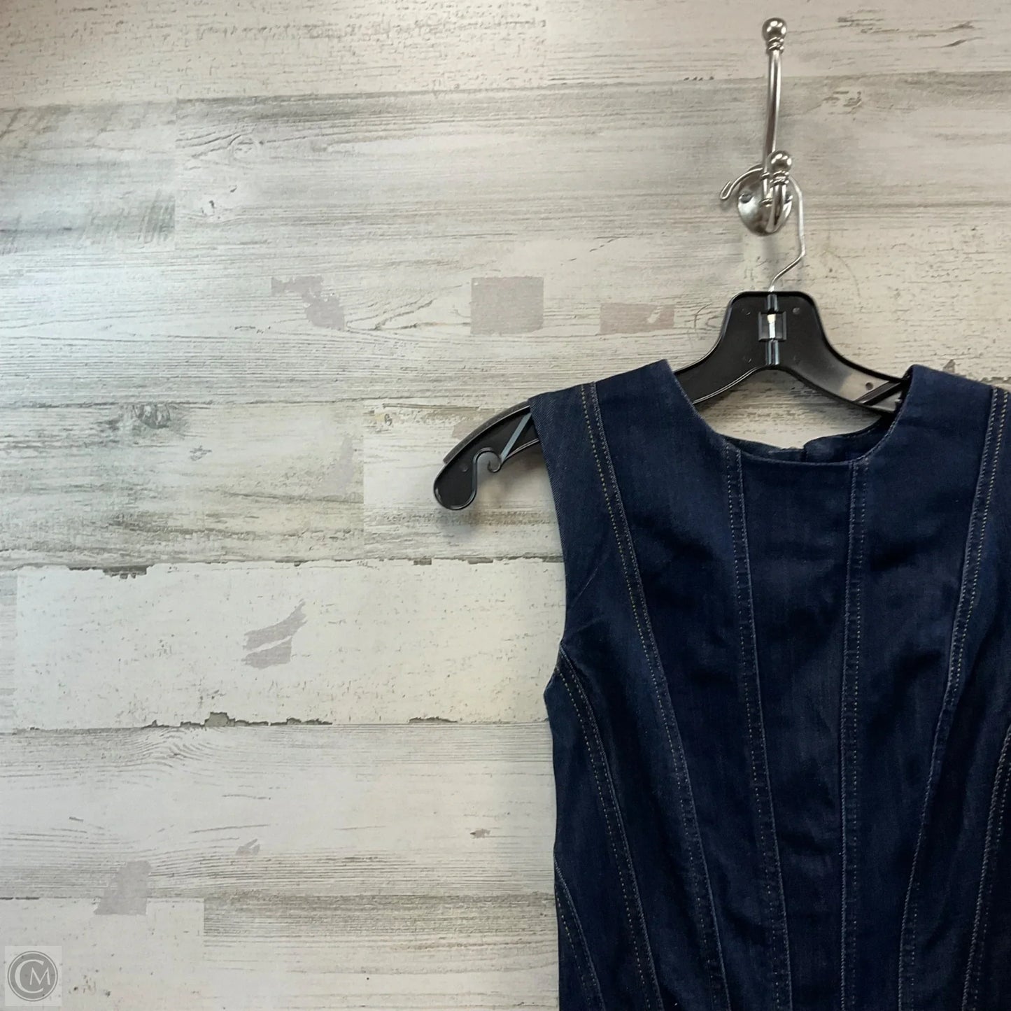 Dress Casual Midi By Gap In Blue Denim, Size: Xs