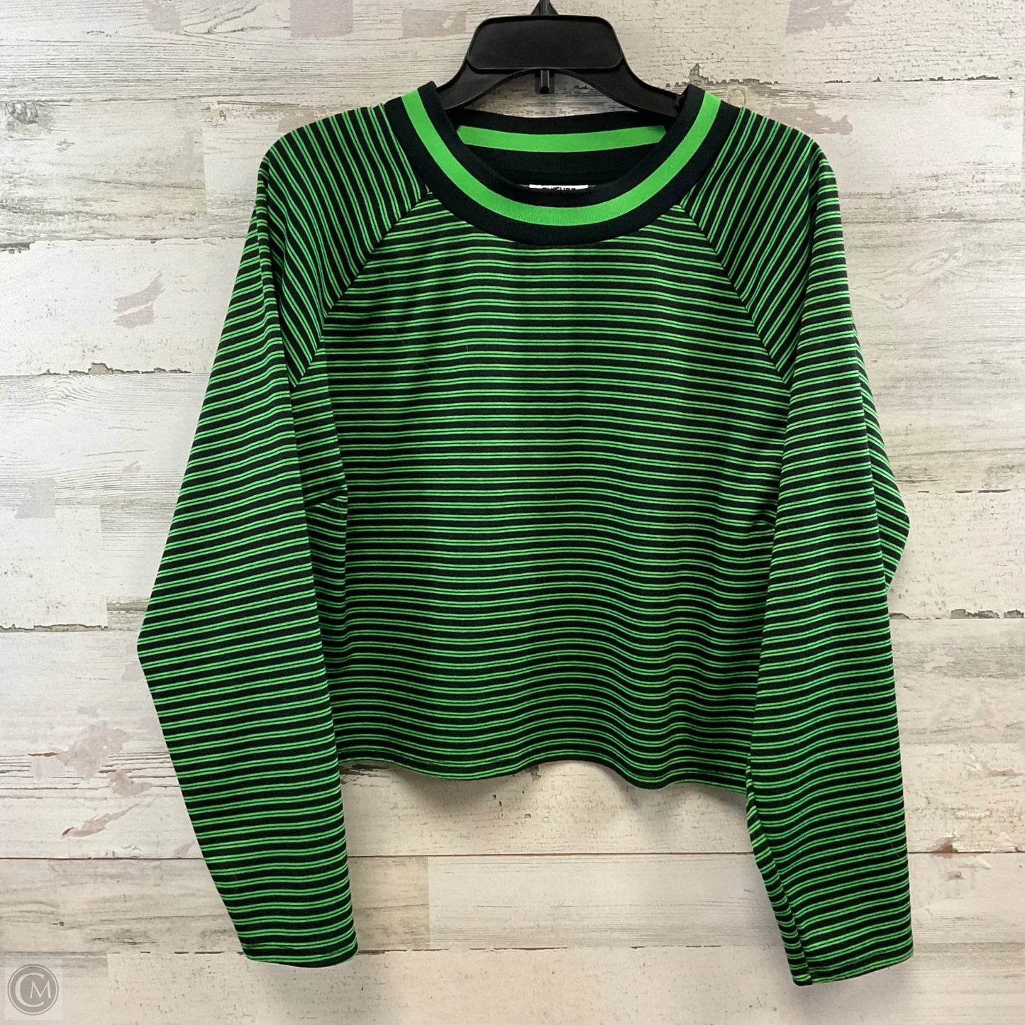 Top Long Sleeve By Future Collective In Green, Size: 2x