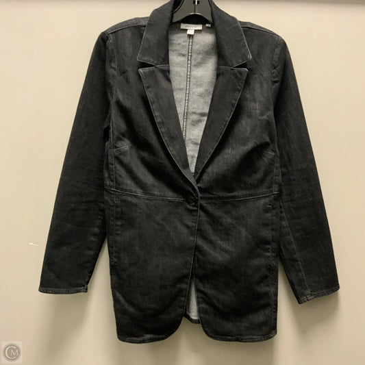 Jacket Denim By Chicos In Black Denim, Size: M