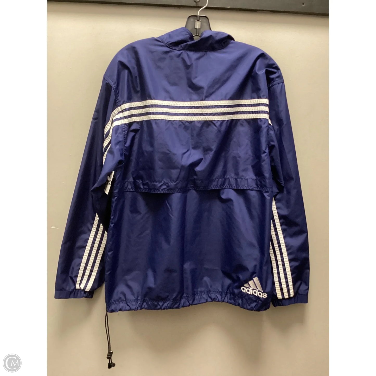 Athletic Jacket By Adidas In Blue, Size: S