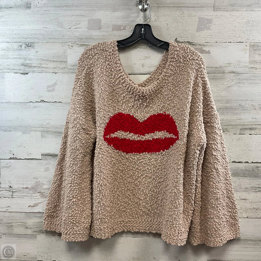 Sweater By Pol In Tan, Size: L