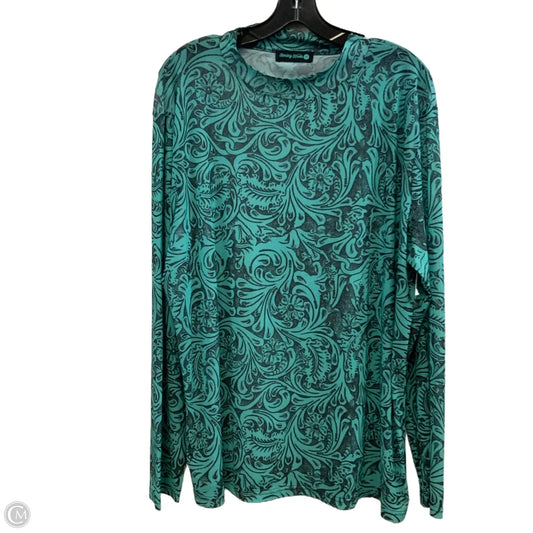 Top Long Sleeve By STERLING KREEK In Green, Size: 3x