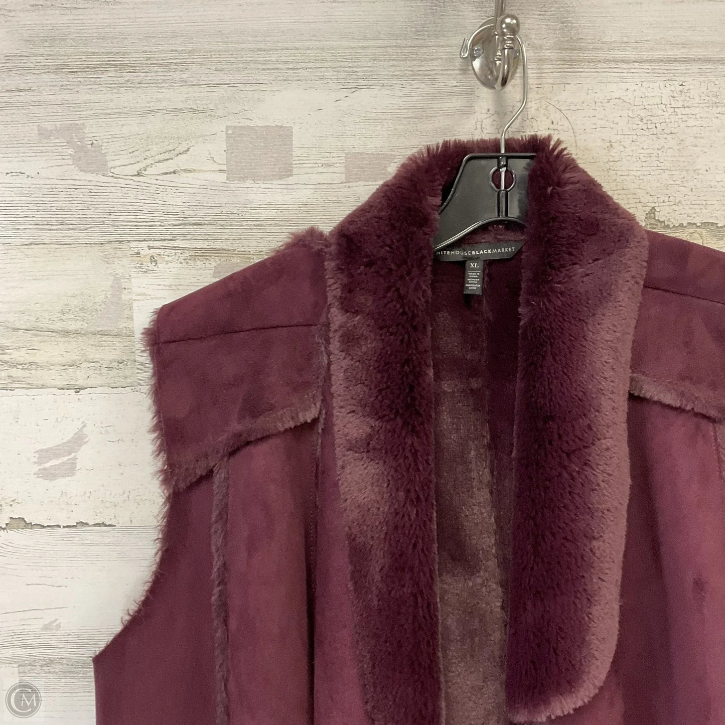 Vest Faux Fur & Sherpa By White House Black Market In Purple, Size: Xl