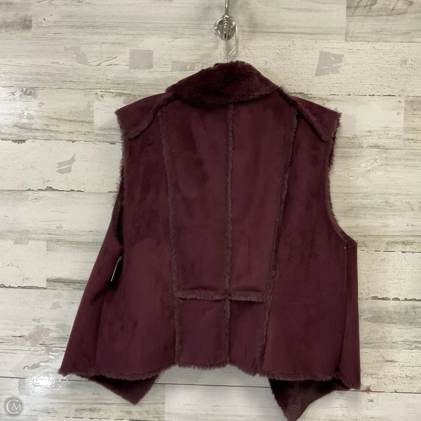 Vest Faux Fur & Sherpa By White House Black Market In Purple, Size: Xl