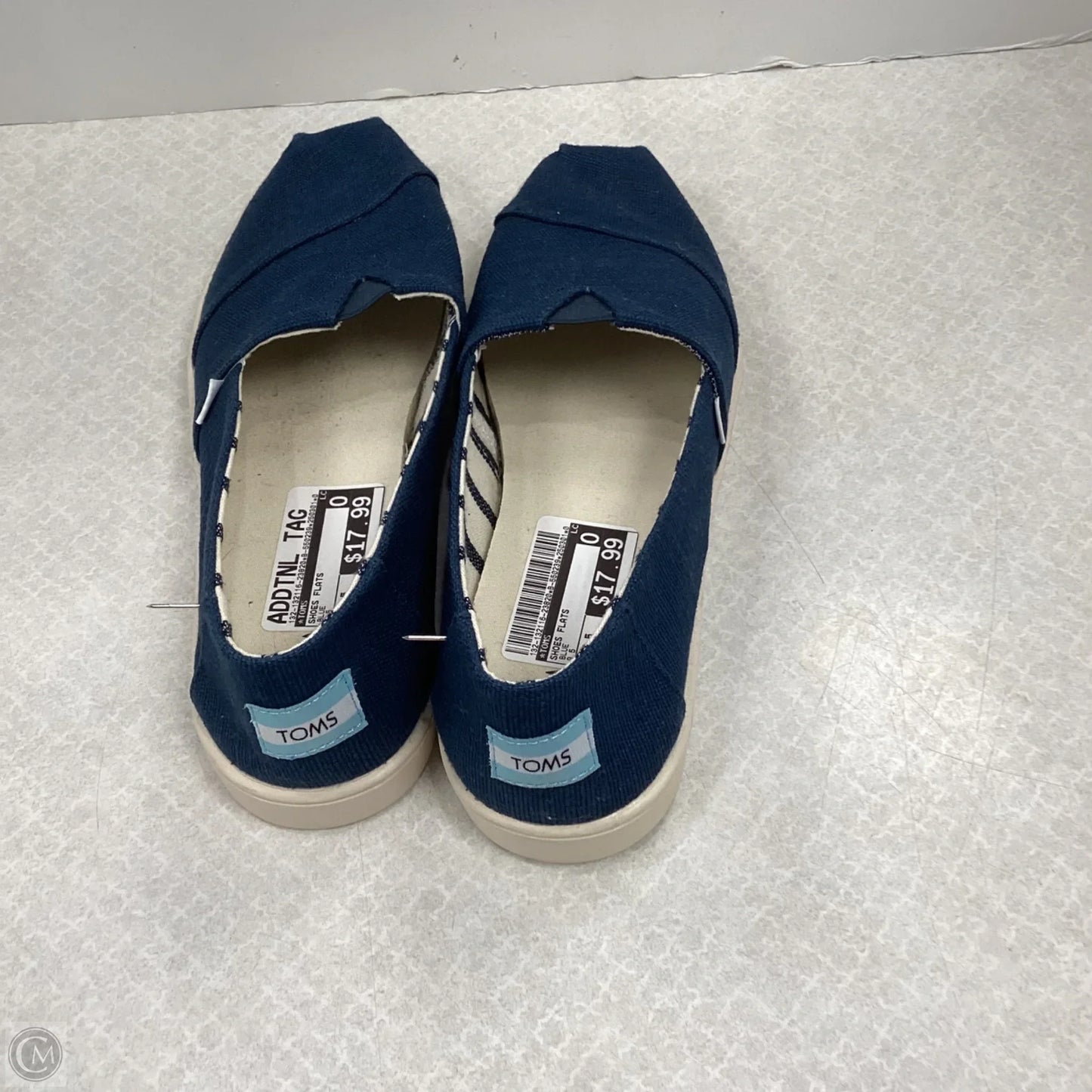 Shoes Flats By Toms In Blue, Size: 9.5