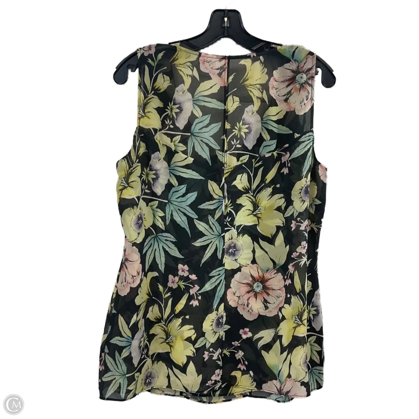 Blouse Sleeveless By Cabi In Black, Size: M