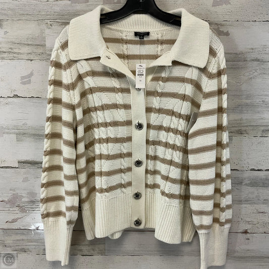 Sweater Cardigan By Talbots In Cream, Size: 1x