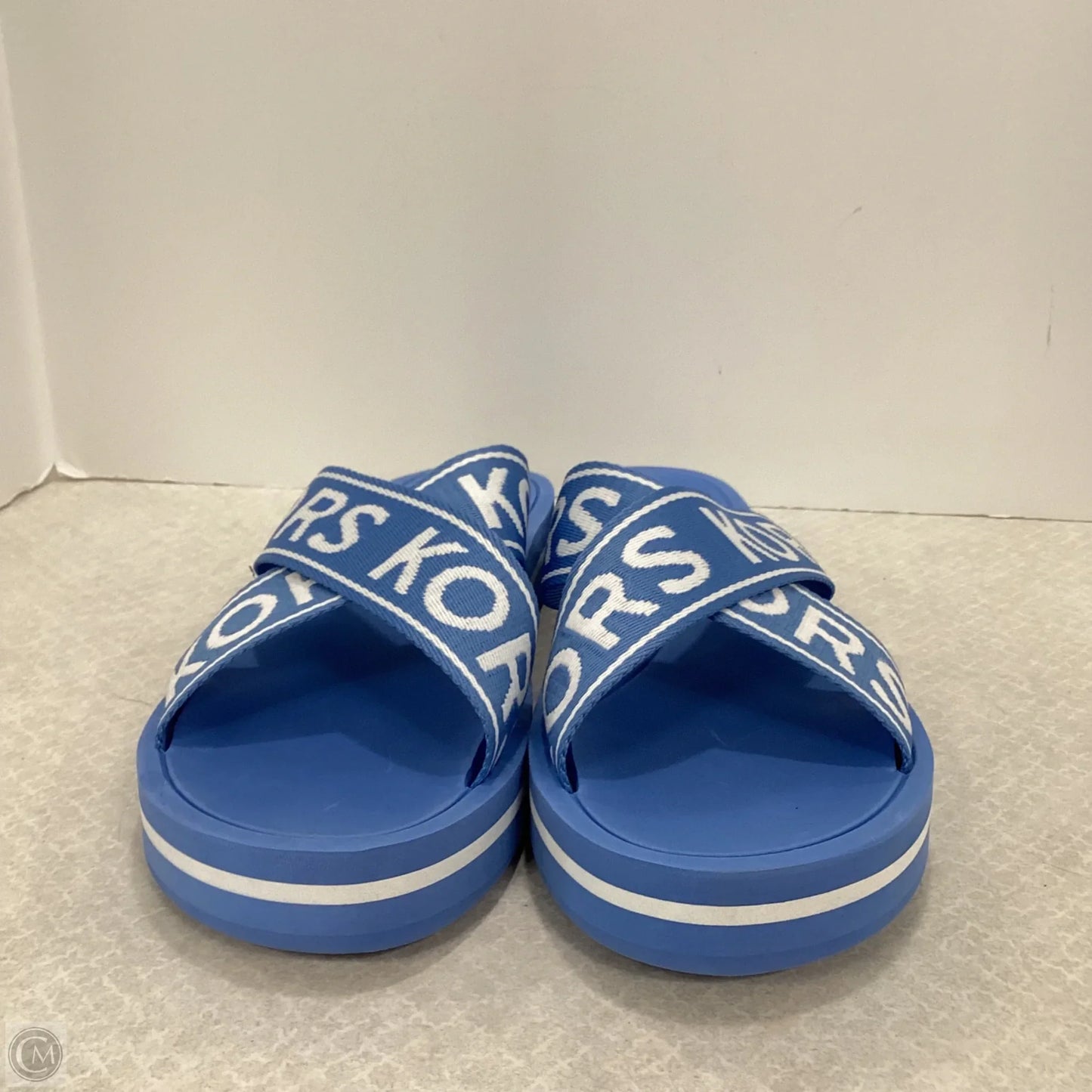 Sandals Flats By Michael By Michael Kors In Blue, Size: 11