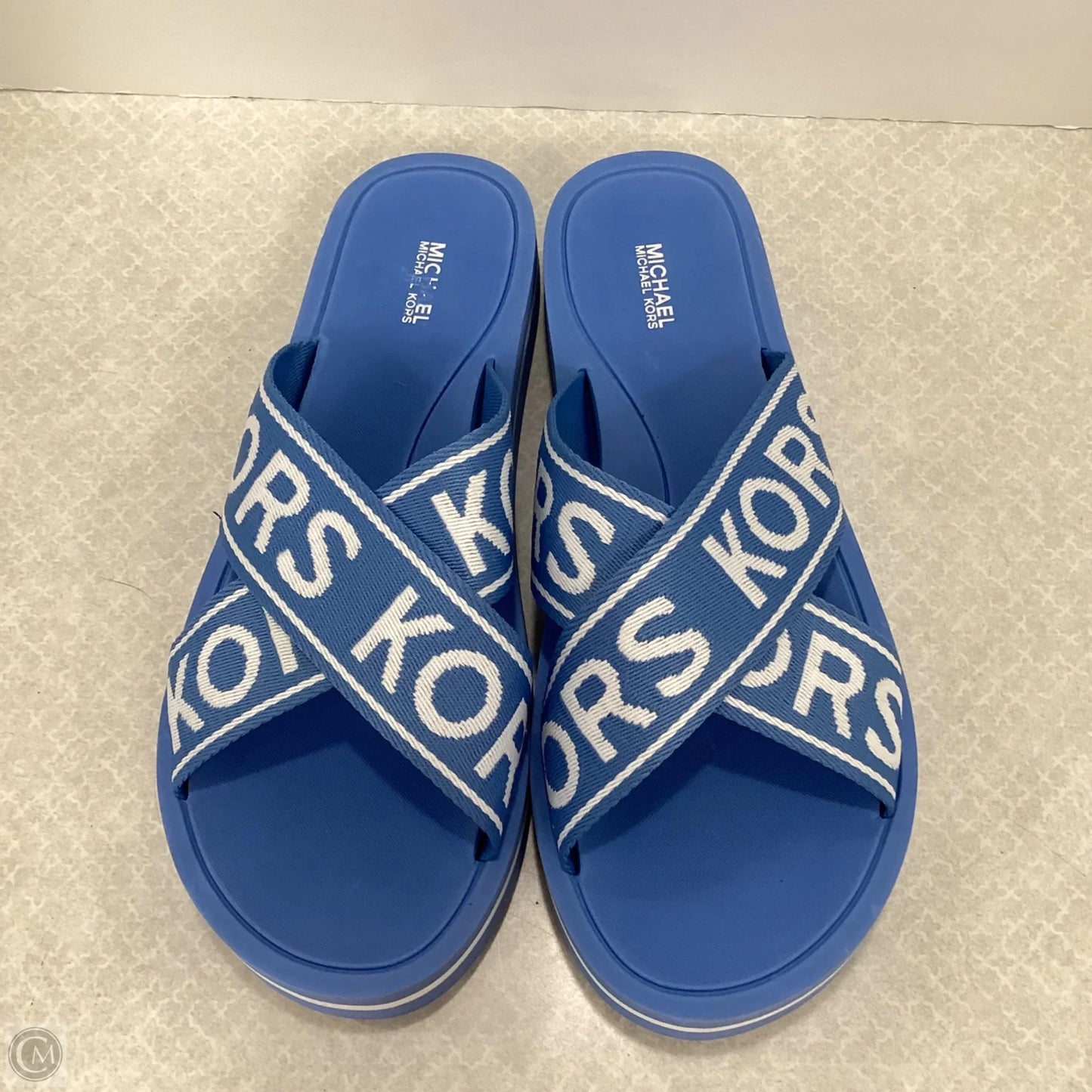 Sandals Flats By Michael By Michael Kors In Blue, Size: 11