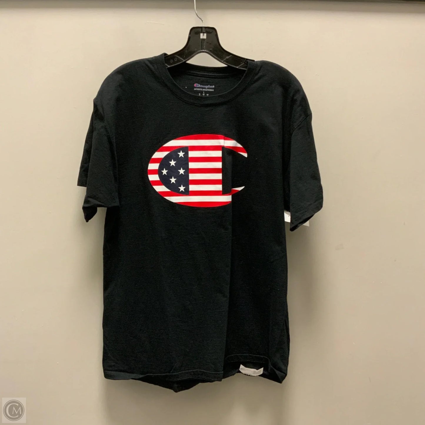 Top Short Sleeve By Champion In Black, Size: L