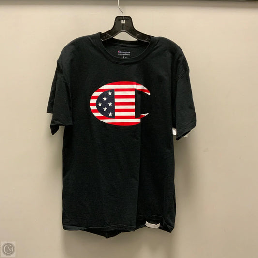 Top Short Sleeve By Champion In Black, Size: L
