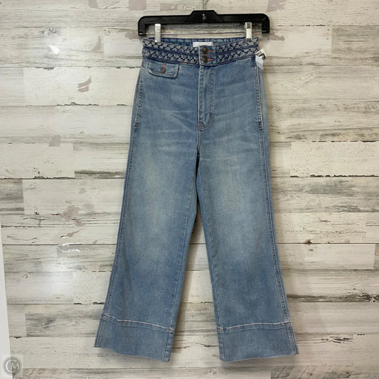Jeans Wide Leg By Current Elliott In Blue Denim, Size: 00